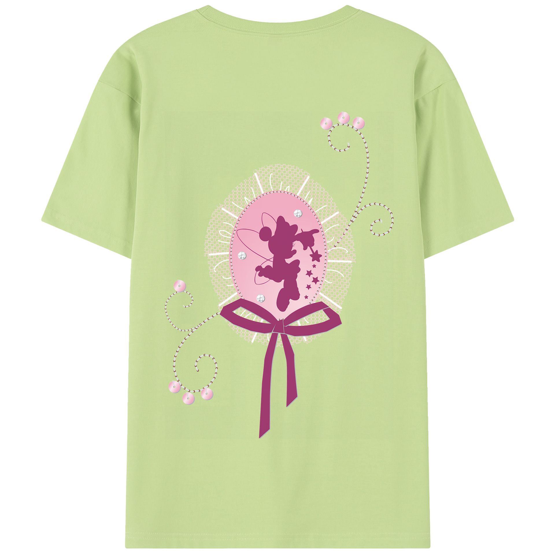 （画像用） ミッキーマウス Mickey Mouse 綿100％半袖Tシャツ（背面プリント）